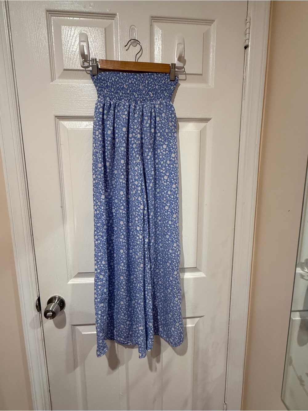 Sienna Sky Blue Floral Flowy Pants